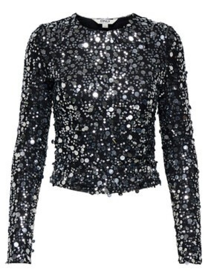 ONLY Bluzka Catina 15358382 Czarny Slim Fit
