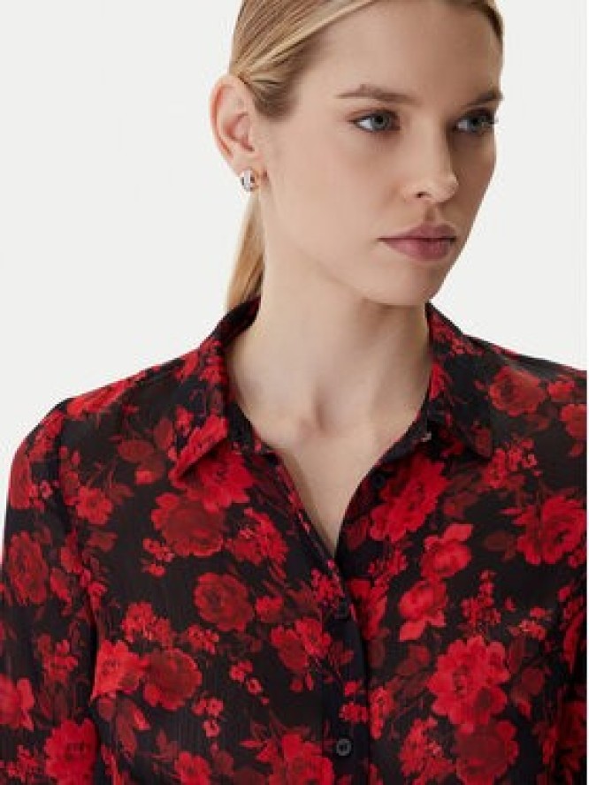 Guess Koszula W6RH73 WDW82 Czerwony Regular Fit