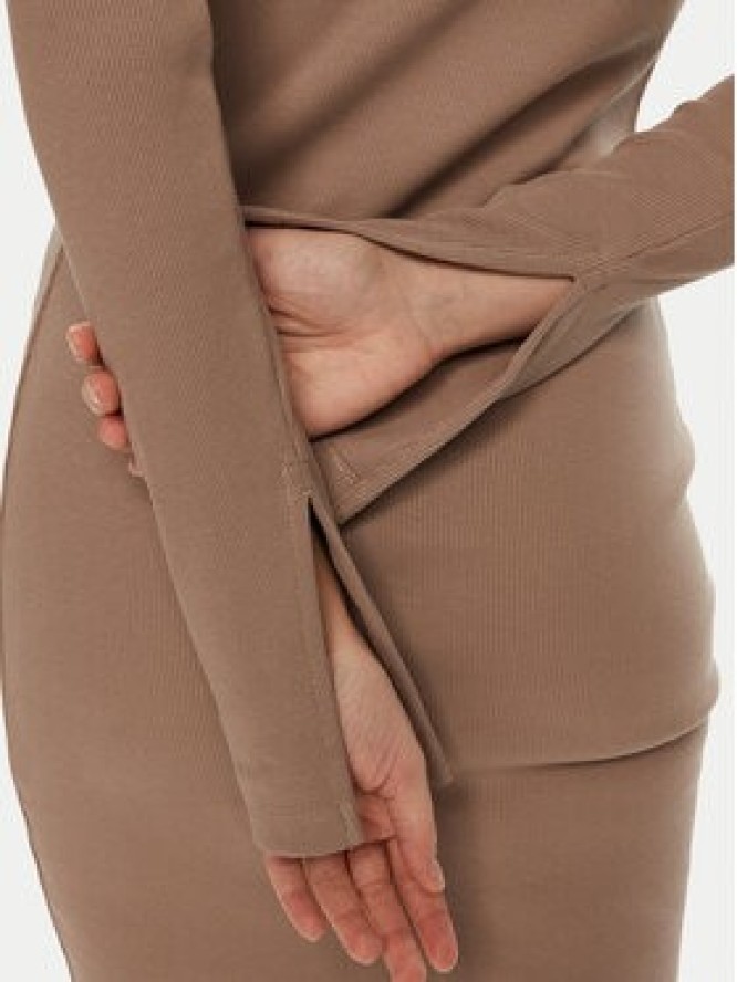 Calvin Klein Jeans Sukienka codzienna J20J224830 Beżowy Slim Fit