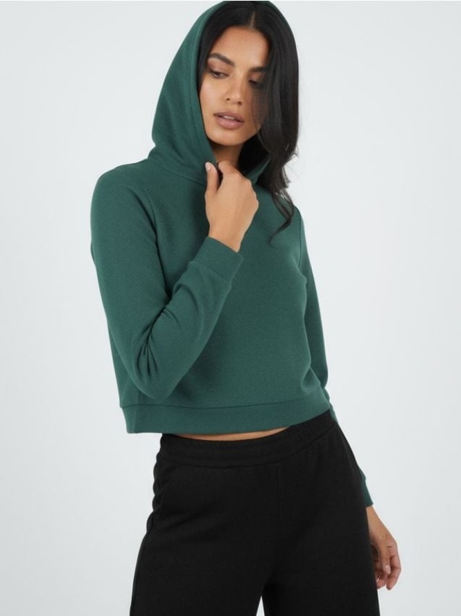 Bluza hoodie basic - zielony