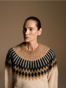 Sweter z moherem i wełną - wielobarwny