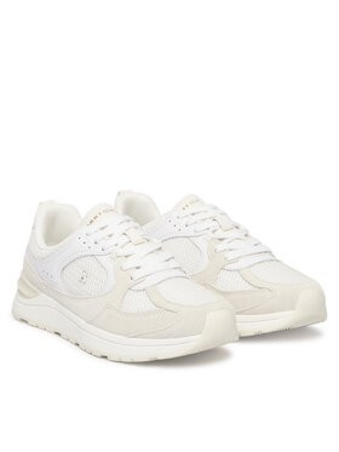 Tommy Hilfiger Sneakersy Th Mix Material Runner FW0FW09306 Biały