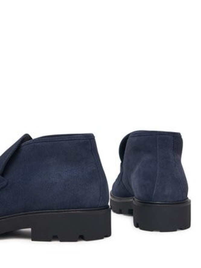 Tommy Hilfiger Botki Th Enamel Charm Loafer Boot FW0FW09680 Granatowy
