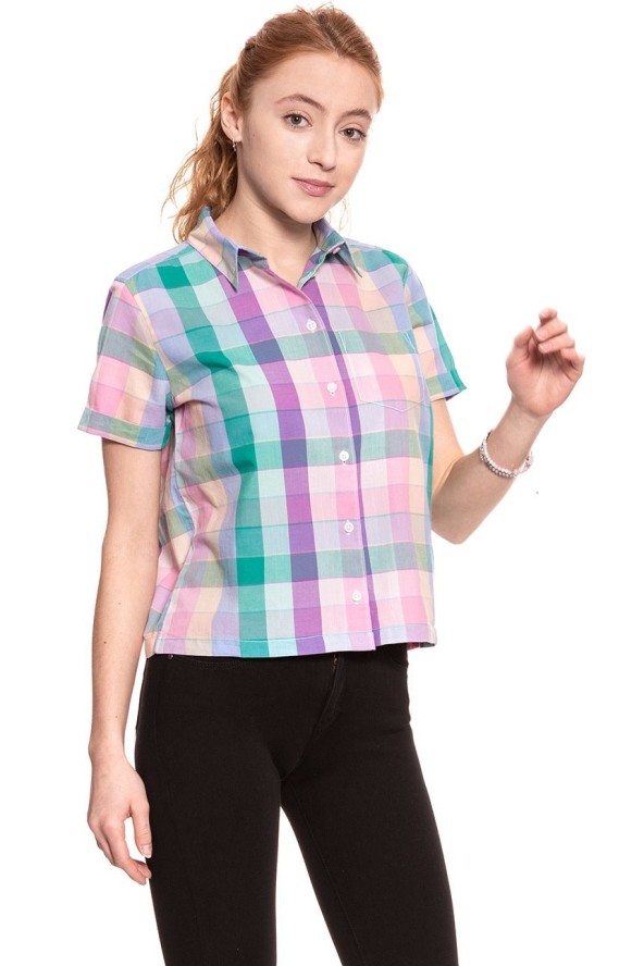 KOSZULA WRANGLER SS SHIRT SEA PINK W5235SHWF 112129338