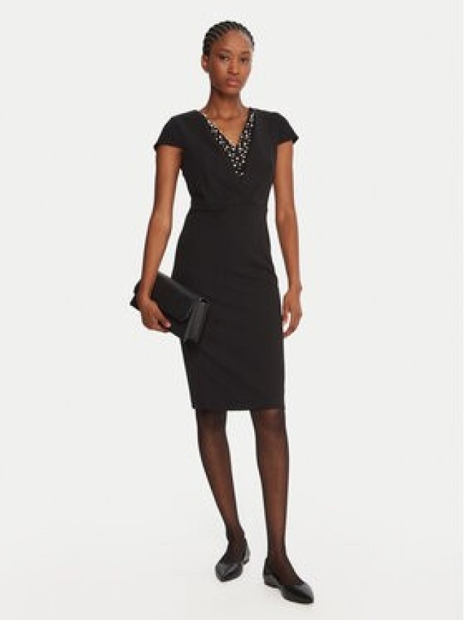 Rinascimento Sukienka koktajlowa CFC0125515003 Czarny Slim Fit