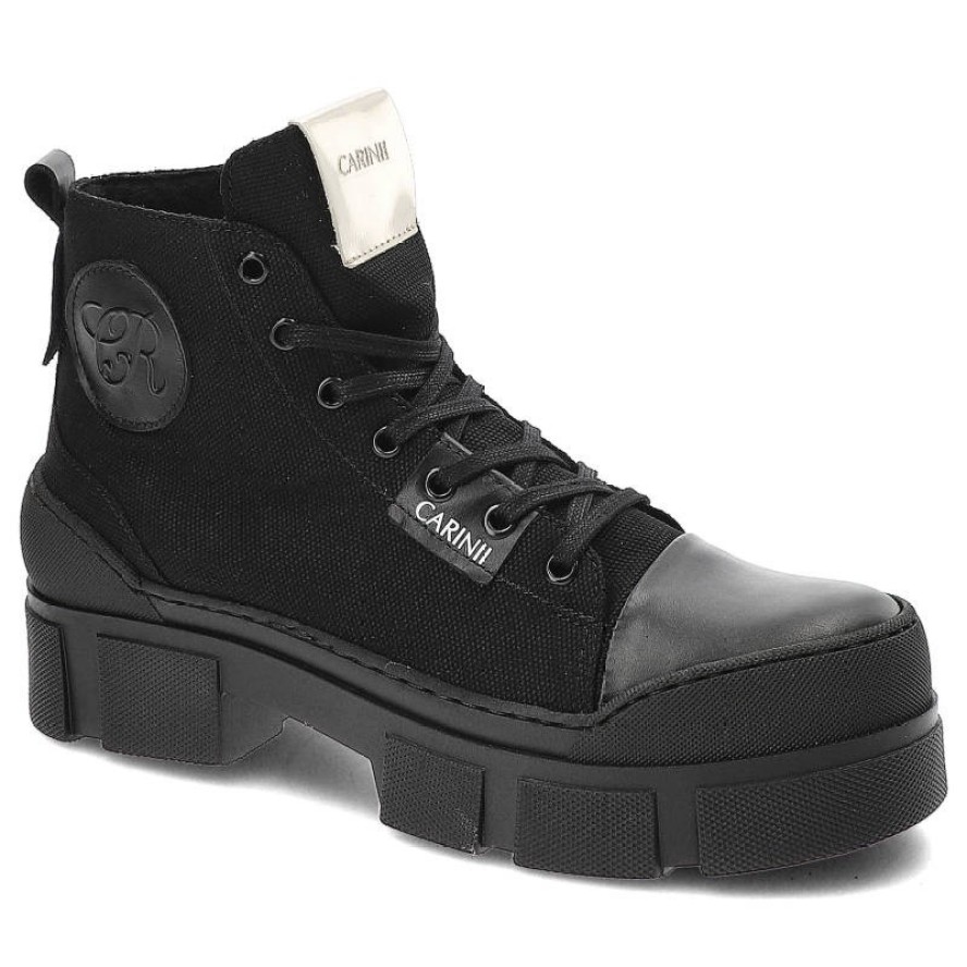 Czarne Botki Carinii Modne Buty Damskie