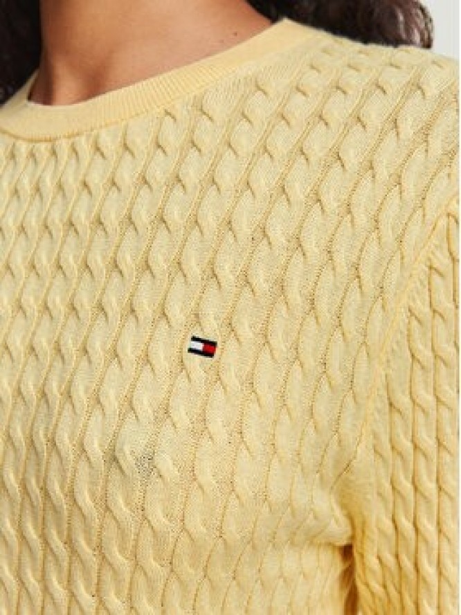 Tommy Hilfiger Sweter WW0WW44993 Żółty jasny Regular Fit