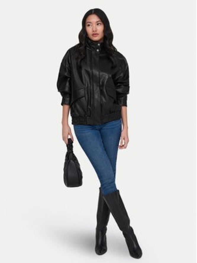 ONLY Kurtka z imitacji skóry Julia 15373024 Czarny Loose Fit