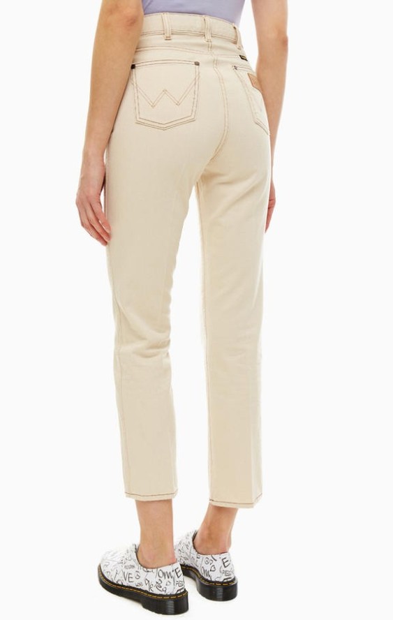 SPODNIE DAMSKIE WRANGLER RETRO STRAIGHT NATURAL SAND W238UQ24U 112127884