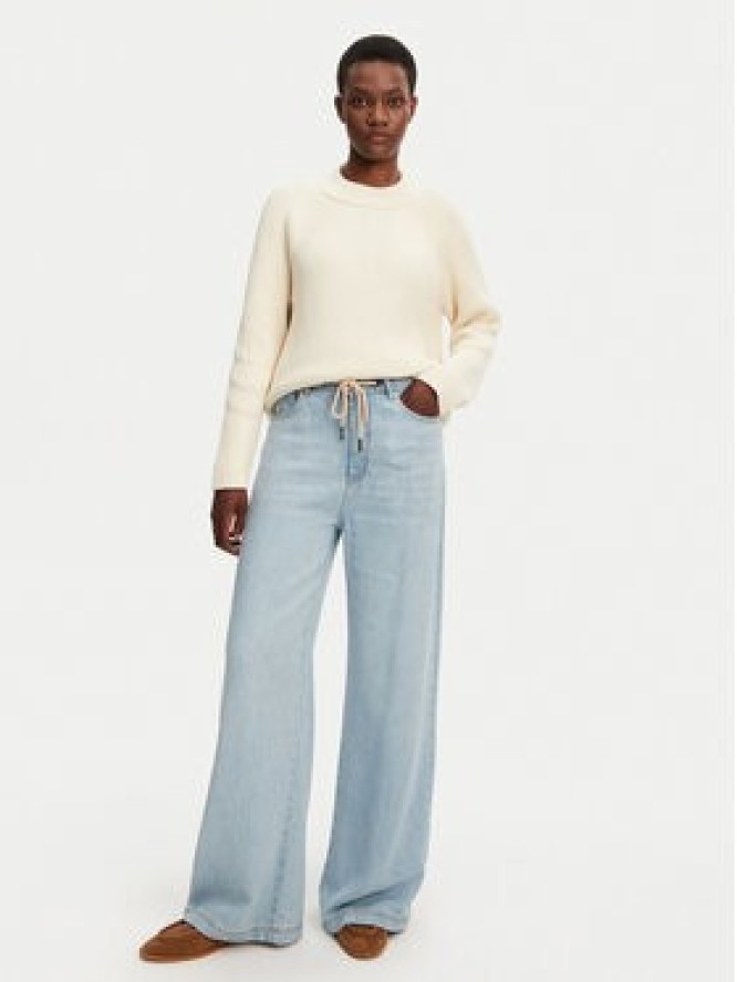 AMI Paris Sweter FKS024.KN0031 Écru Regular Fit