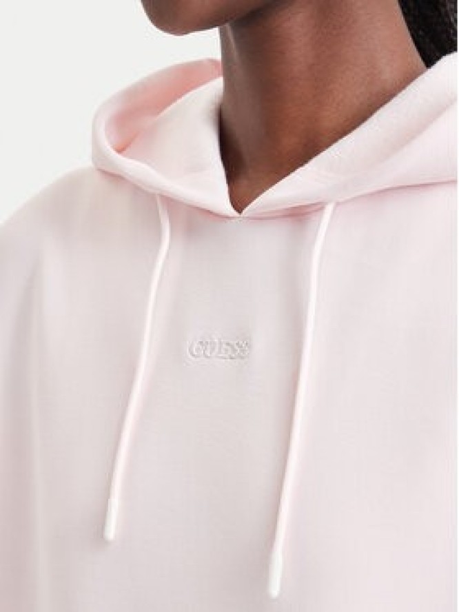 Guess Bluza V6BQ17 K6354 Różowy jasny Oversize