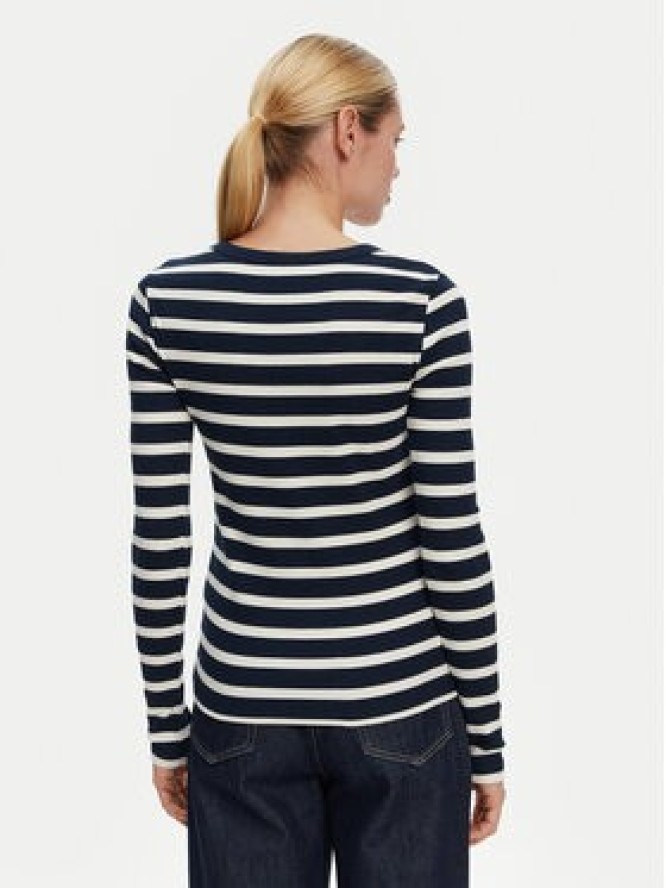 Tommy Hilfiger Bluzka Henley WW0WW43905 Granatowy Slim Fit