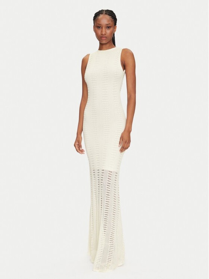 Marciano Guess Sukienka dzianinowa 5GGK44 5869Z Écru Regular Fit