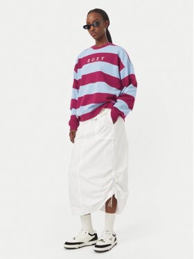 Roxy Bluza Strictly Stripes ERJFT05071 Bordowy Regular Fit