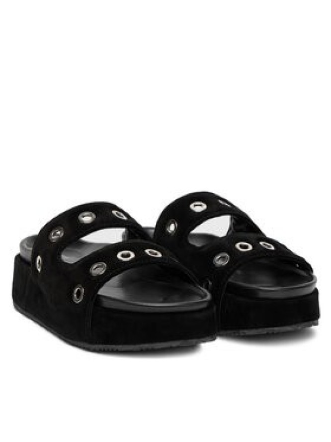 Inuikii Klapki Suede Studs 70103-153 Czarny