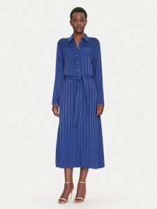 Fracomina Sukienka koszulowa FS25SD3002W413N8 Niebieski Regular Fit