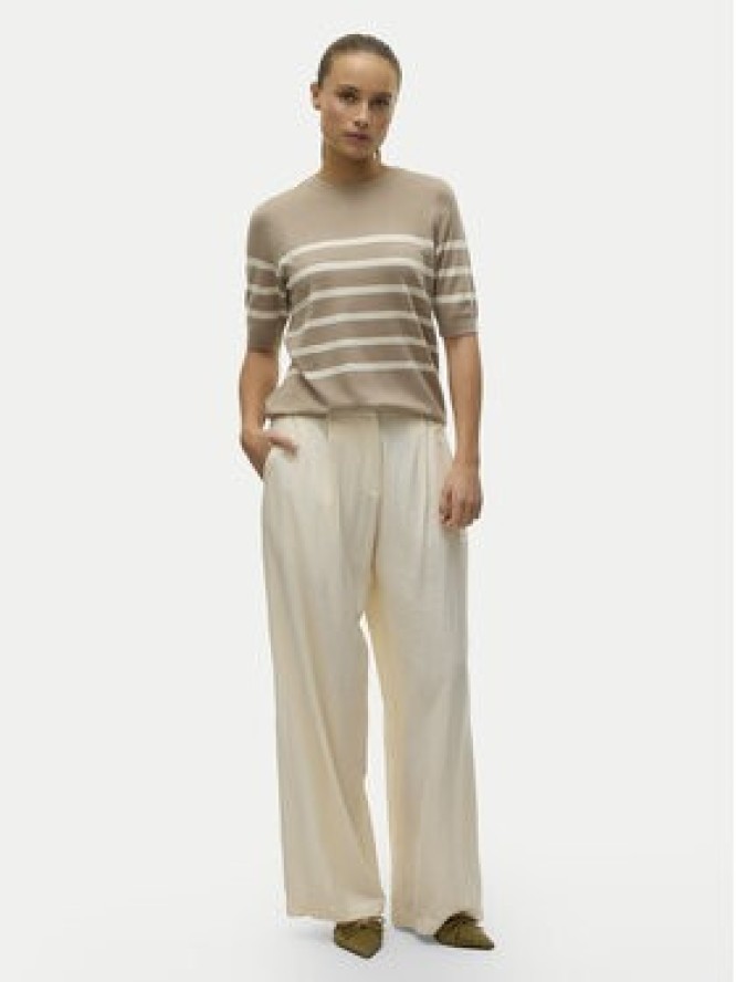 Vero Moda Sweter Saba 10306829 Beżowy Regular Fit