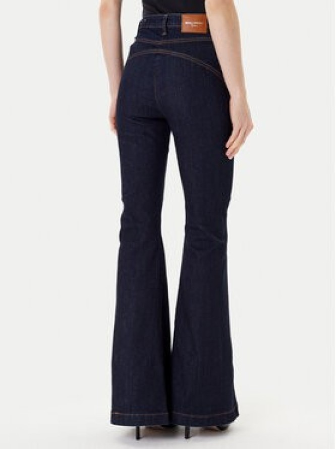 Rinascimento Jeansy CFC0126161003 Granatowy Flare Fit