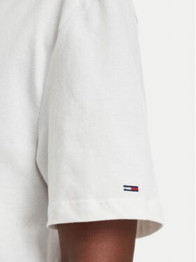 Tommy Jeans T-Shirt Novelty DW0DW23159 Biały Relaxed Fit