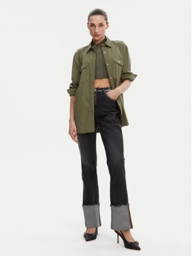 Gaudi Koszula 511BD45026 Zielony Regular Fit