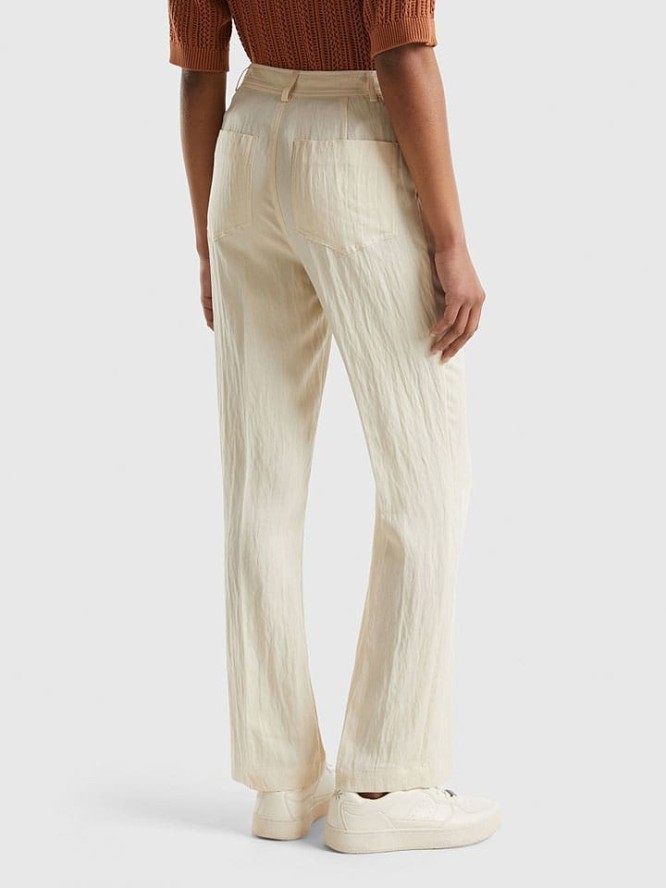 Benetton Spodnie w kolorze beżowym rozmiar: 36