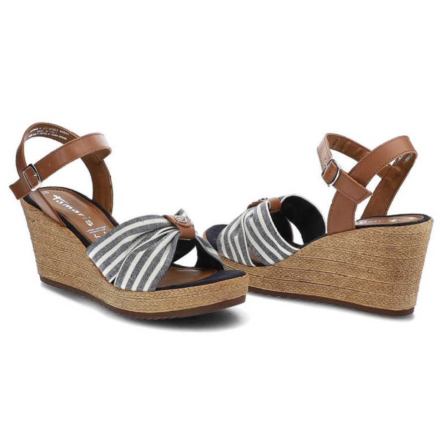 Niebieskie Sandały Damskie Tamaris Buty Na Koturnie