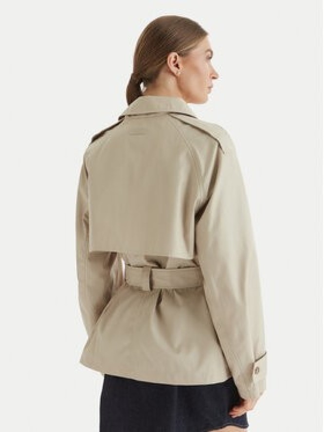 Calvin Klein Trencz LV044B540G Beżowy Regular Fit