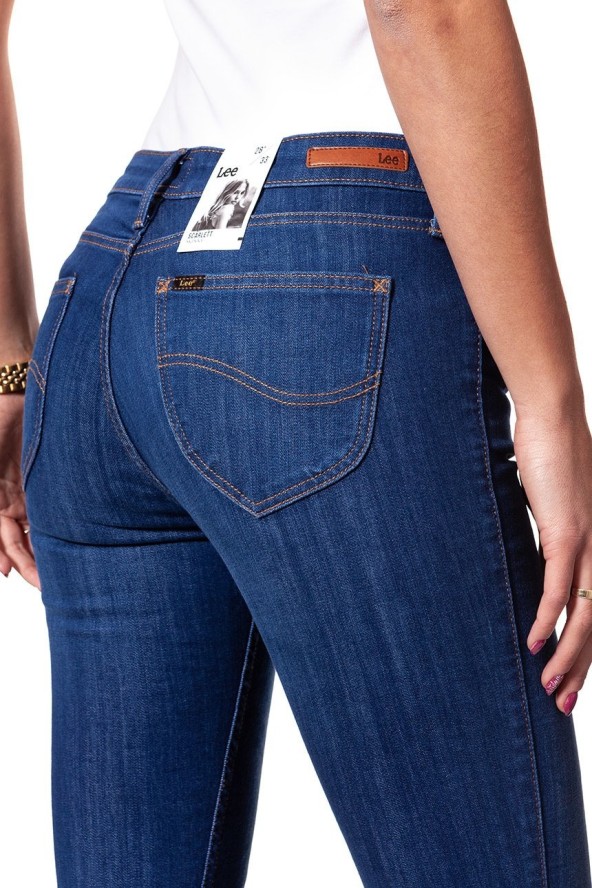 SPODNIE DAMSKIE LEE SCARLETT BRIGHTBLUE WORN L526PFRU 112111791