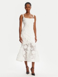 Bardot Sukienka koktajlowa Marico Lace 60000DB Biały Regular Fit