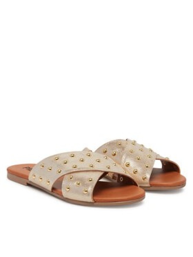 Pieces Klapki 17156837 Złoty