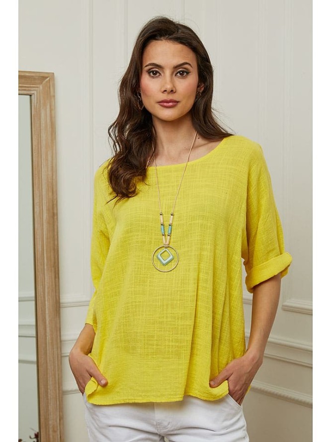 Fleur de Lin Bluzka "Guimauve" w kolorze żółtym rozmiar: M
