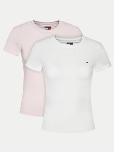 Tommy Jeans Komplet t-shirtów DW0DW21366 Kolorowy Slim Fit