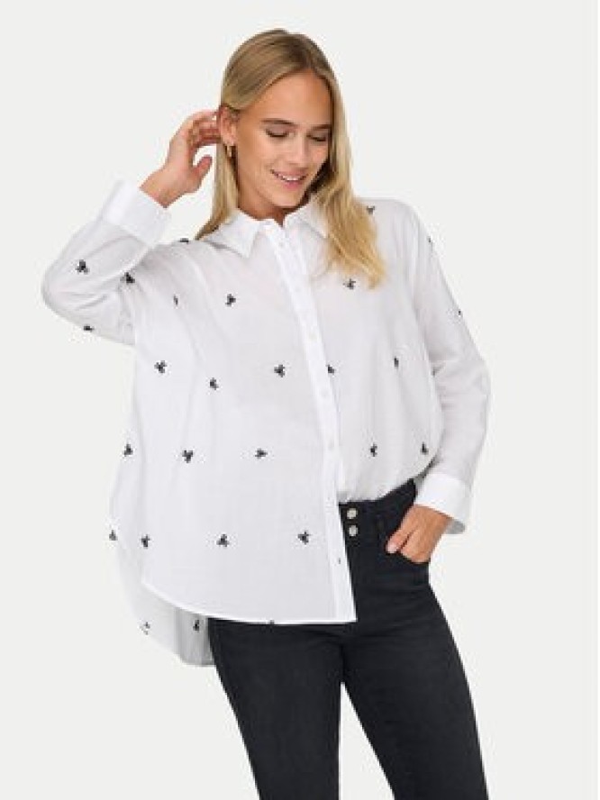 ONLY Koszula 15283743 Biały Box Fit