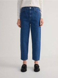 Jeansy mom fit - granatowy