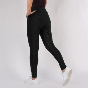 Damskie legginsy jeździeckie z pełną przyczepnością i kryształową kieszenią Mont
