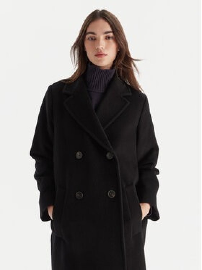 Weekend Max Mara Płaszcz wełniany Zufolo 2525016092 Czarny Regular Fit