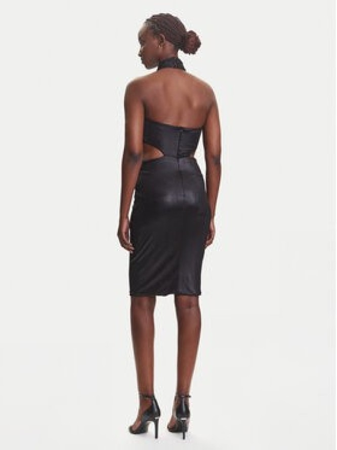 Fracomina Sukienka koktajlowa FQ25SD1001W798T4 Czarny Slim Fit