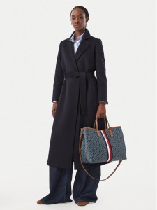 Tommy Hilfiger Torebka Th Monoplay Satchel Corp AW0AW19516 Granatowy