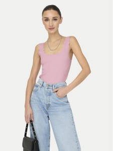 JDY Top Nanna 15290585 Różowy Slim Fit