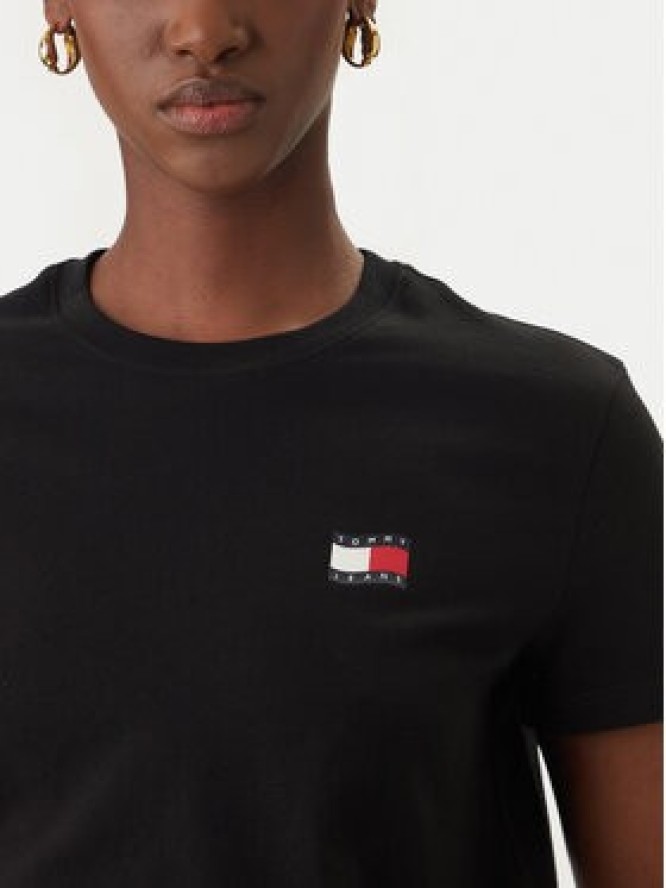 Tommy Jeans T-Shirt Wavy Flag DW0DW22274 Czarny Regular Fit