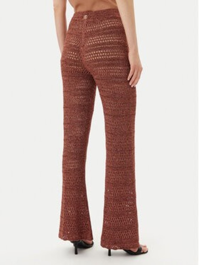 TWINSET Spodnie dzianinowe 251TT3196 Brązowy Wide Leg