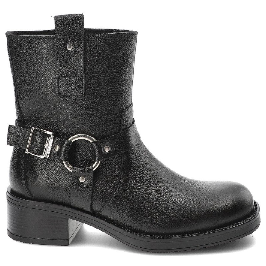 Czarne Botki Armodo Stylowe Kowbojki Damskie