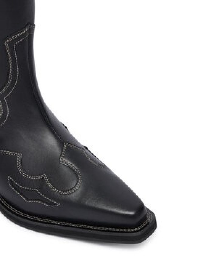 Tommy Jeans Kowbojki Archive Cowboy Boot Leather EN0EN03046 Czarny