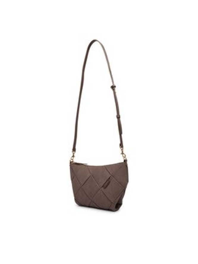 Calvin Klein Torebka Woven Sueded Shoulder Bag LV04F3694G Brązowy