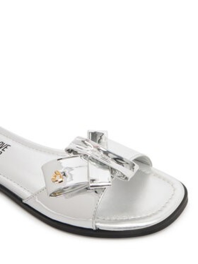 LOVE MOSCHINO Klapki JA28142G0OJE090B Srebrny