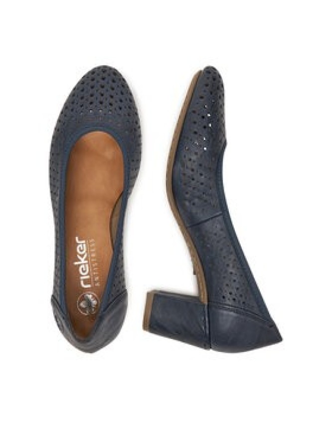 Rieker Czółenka CEO-41057-14 Granatowy