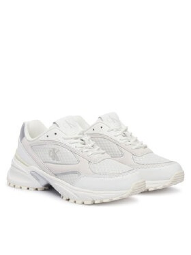 Calvin Klein Sneakersy Hike Runner Mesh Mix Met Mg YW0YW02009 Biały