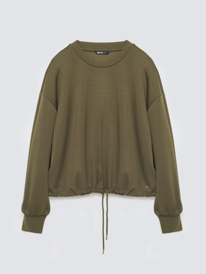 bluza damska z wiskozy khaki lunara 303