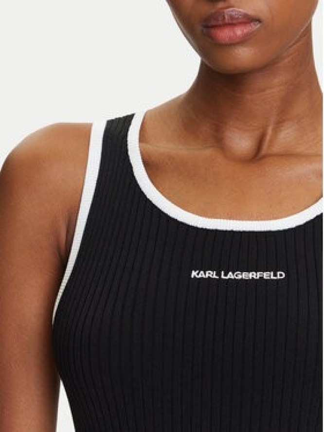 KARL LAGERFELD Sukienka codzienna A3W13039 Czarny Slim Fit