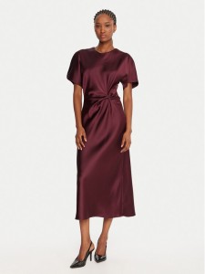 Rinascimento Sukienka koktajlowa CFC0125718003 Bordowy Regular Fit